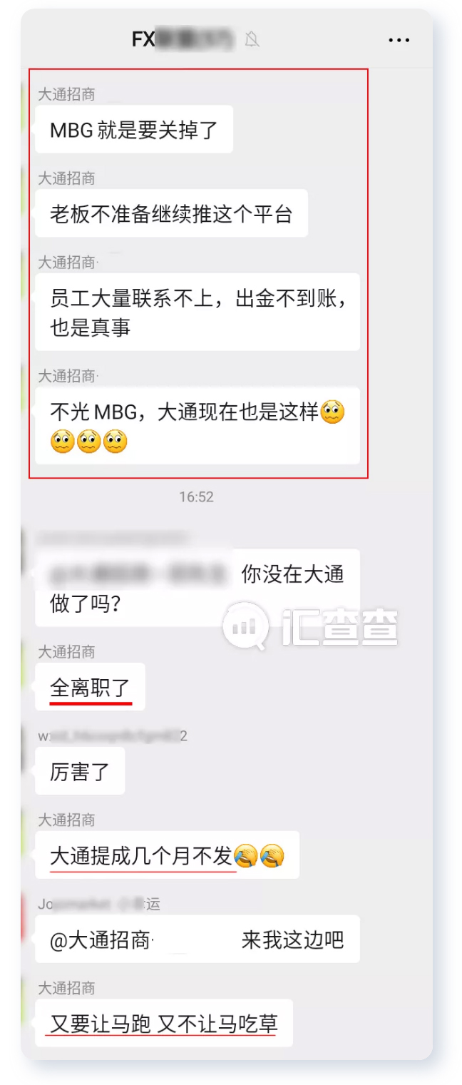 汇查查：最新大通金融后续，维权群乱象丛生