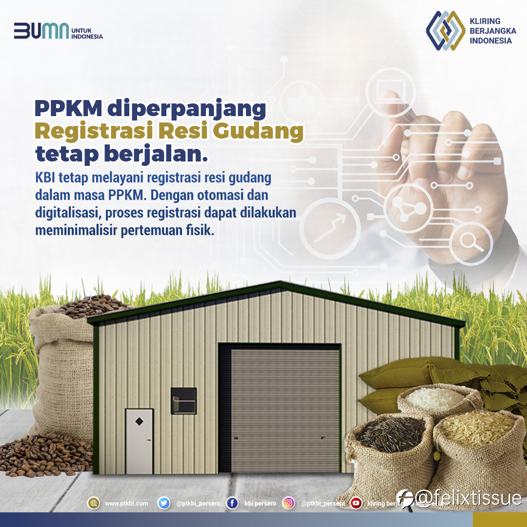 PPKM Level 4 Diperpanjang, Petani dan Pemilik Komoditas Tetap Bisa Registrasi Resi Gudang Artikel ini telah tayang di Kompas.com dengan judul PPKM Level 4 Diperpanjang