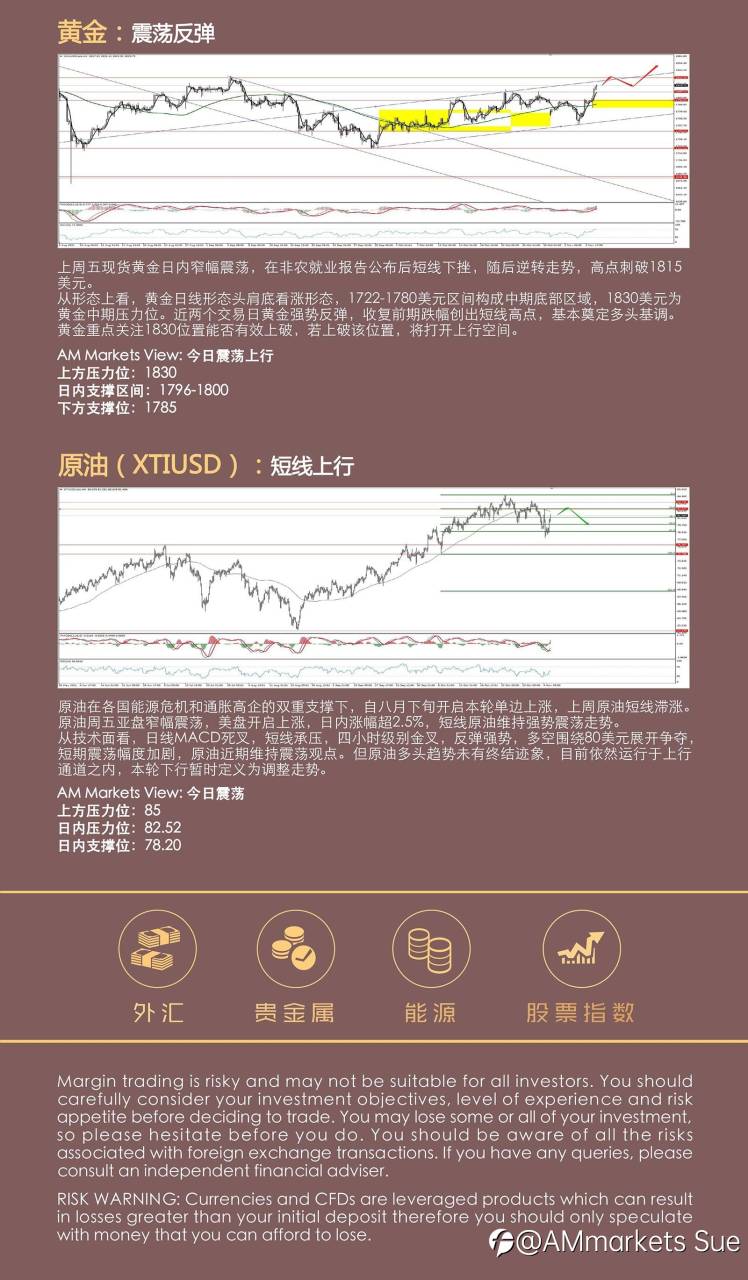 11.08AMMARKETS分析报告（非美震荡加剧，黄金强势上行）