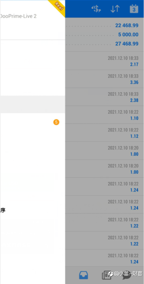 6号账户:本金5000美金盈利22000美金