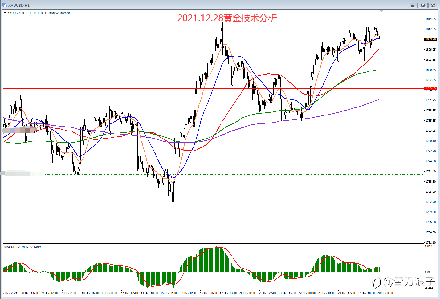 2021.12.28黄金技术分析