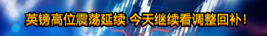 英镑高位震荡延续 今天继续看调整回补!