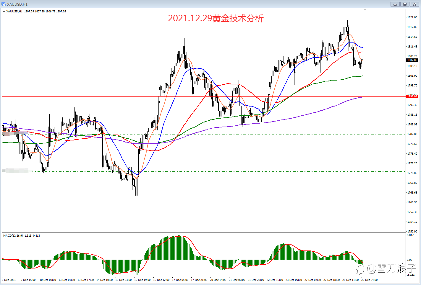 2021.12.29黄金技术分析