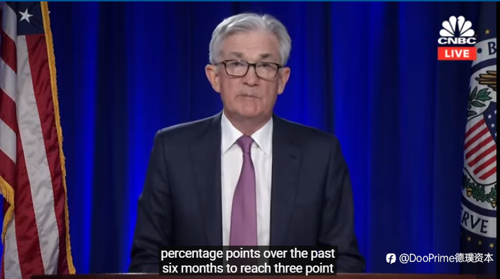 行业动态 | 鹰王鲍威尔：不排除每一次 FOMC 会议都加息