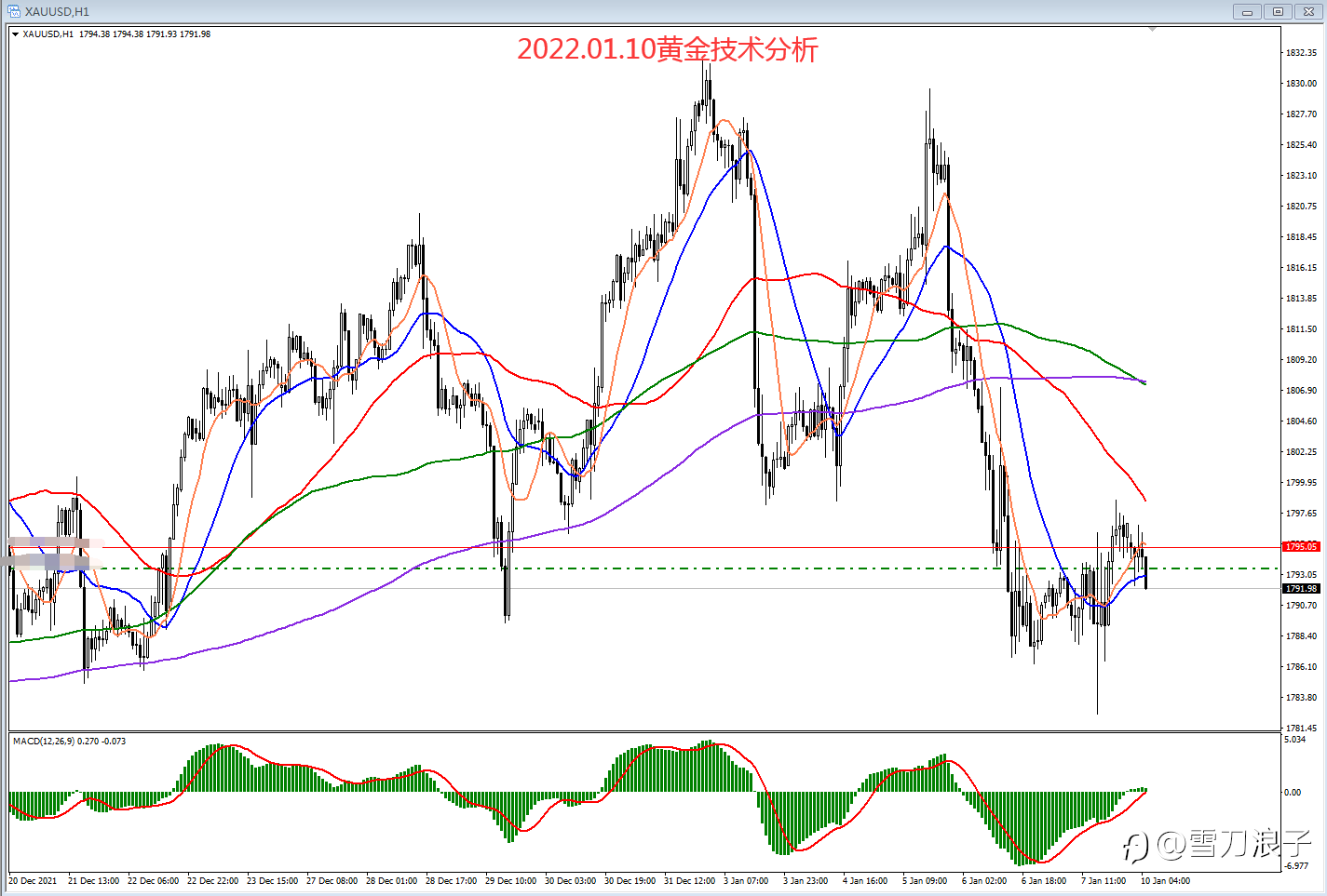 2022.01.10黄金技术分析