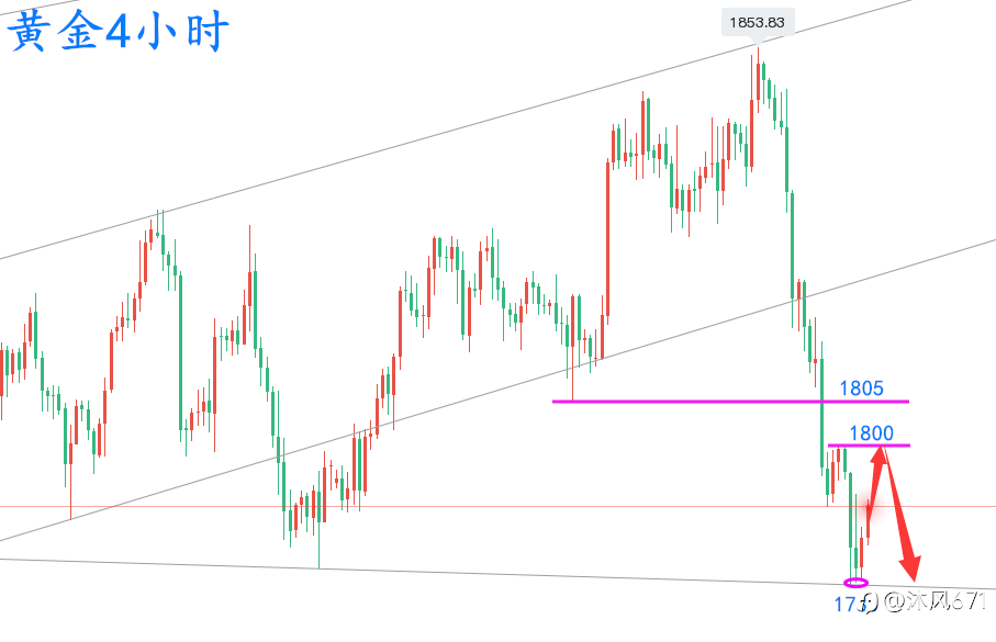 万锦晟1.29黄金多空转换完美把握，周初黄金空头看修正