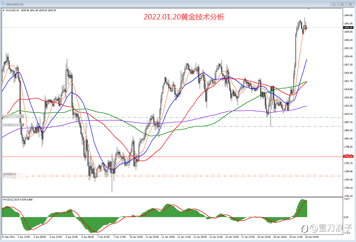 2022.01.20黄金技术分析