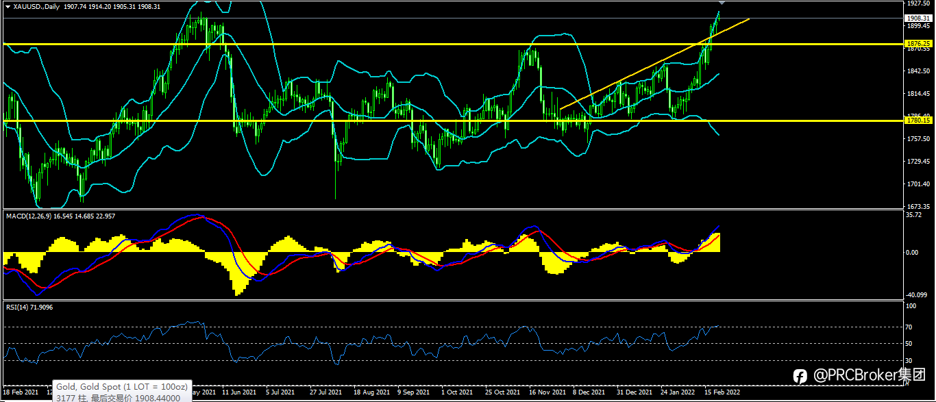 PRCBroker:20220222 今日汇评