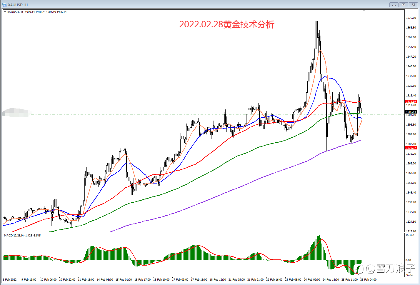 2022.02.28黄金技术分析
