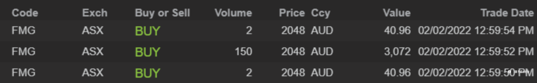 End of day trading review 03 02 2022