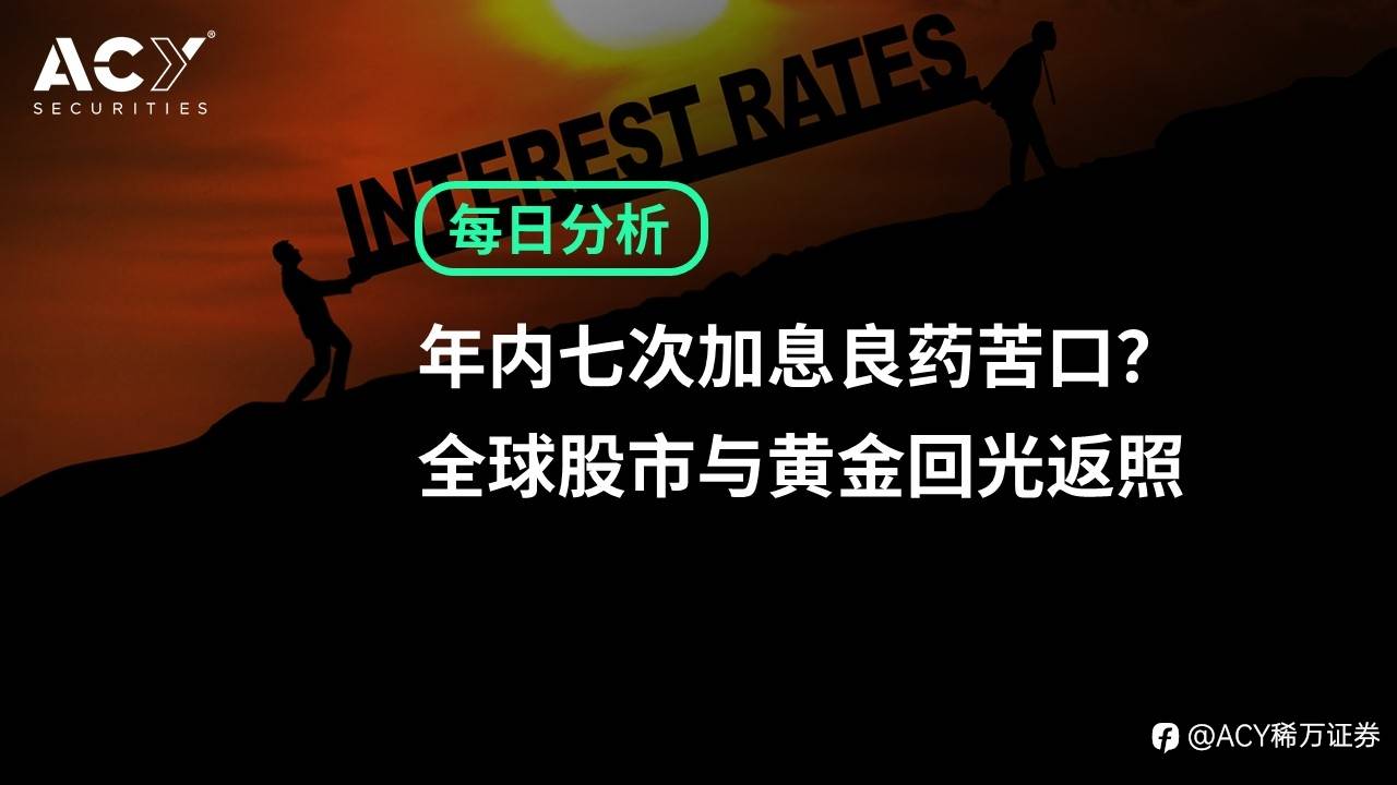 【ACY证券】年内七次加息良药苦口？全球股市与黄金回光返照