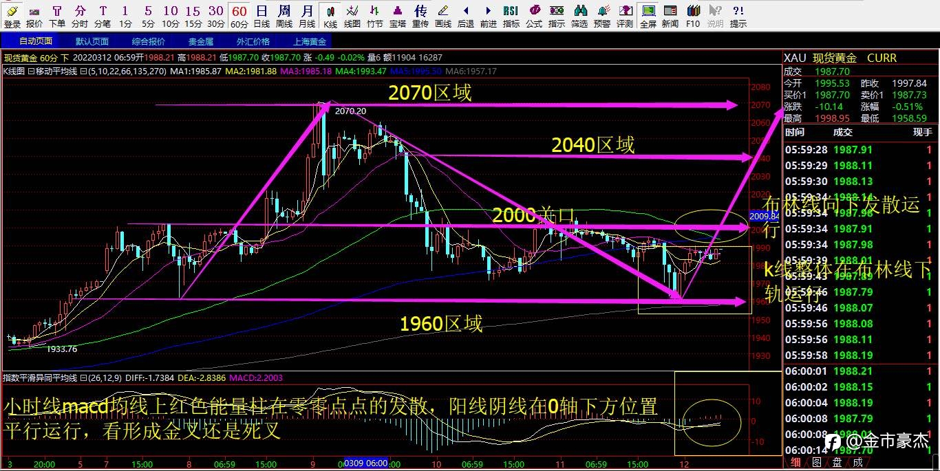 3.14号现货黄金行情解析以及操作策略布局！