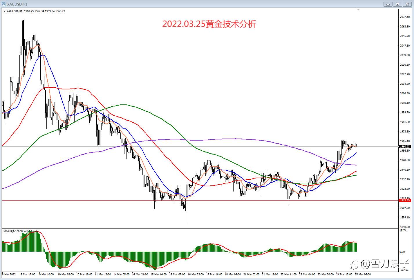 2022.03.25黄金技术分析