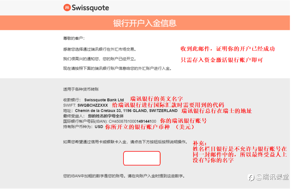 讲知识：瑞讯银行网银的国际账号与内部账号