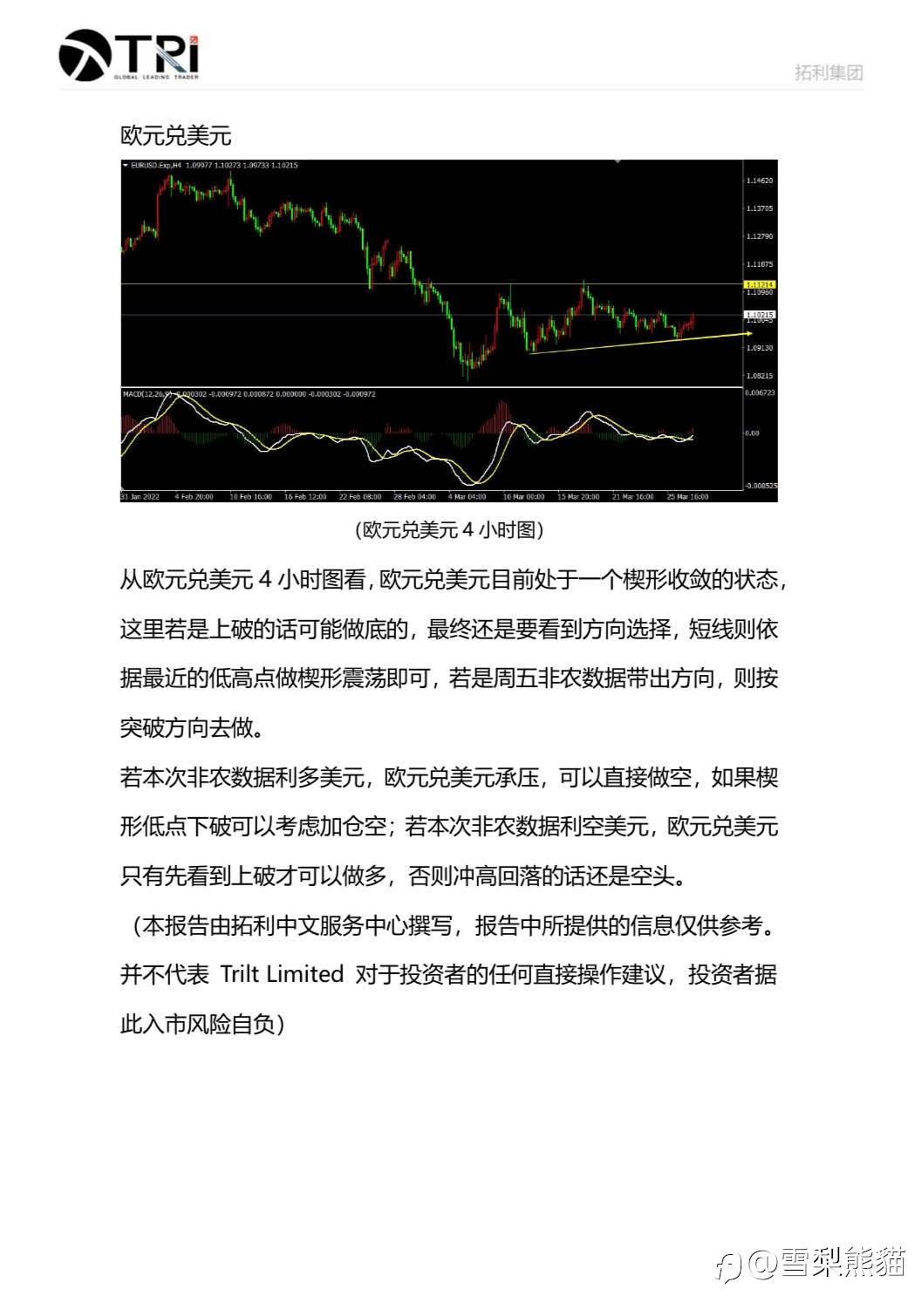 拓利4月EIA&非农特刊