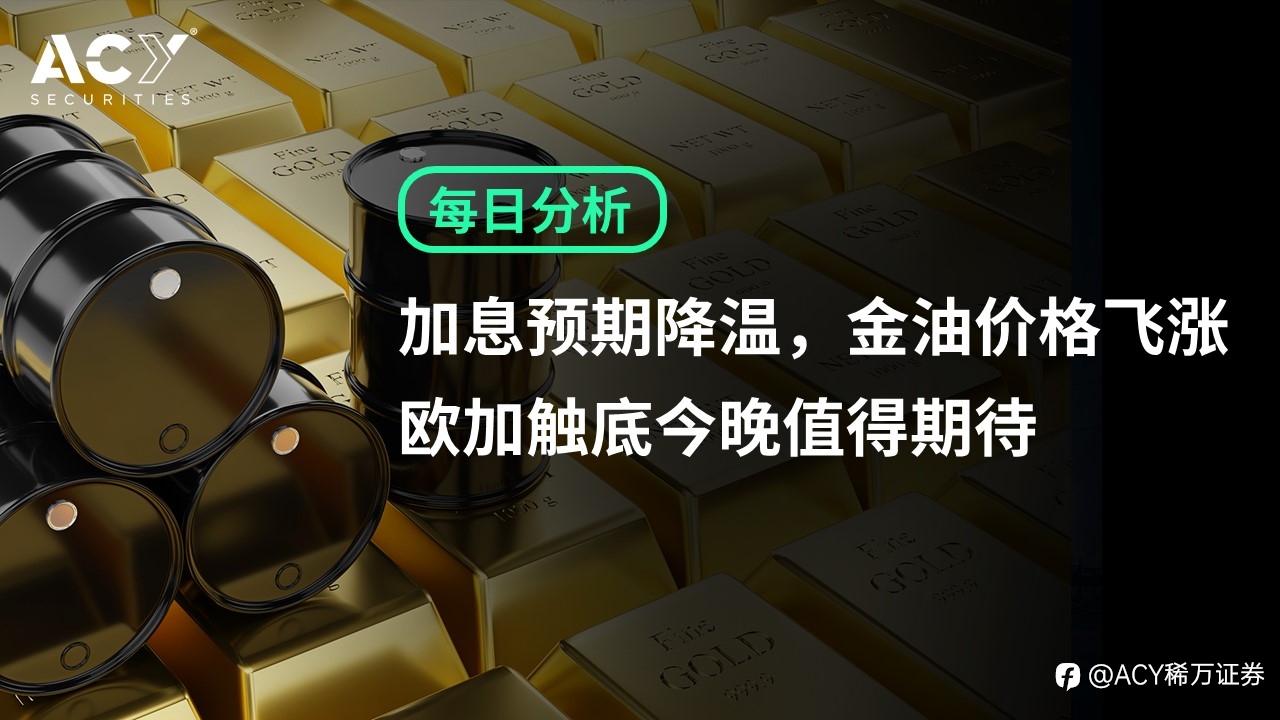 【ACY证券】加息预期降温，金油价格飞涨，欧加触底今晚值得期待