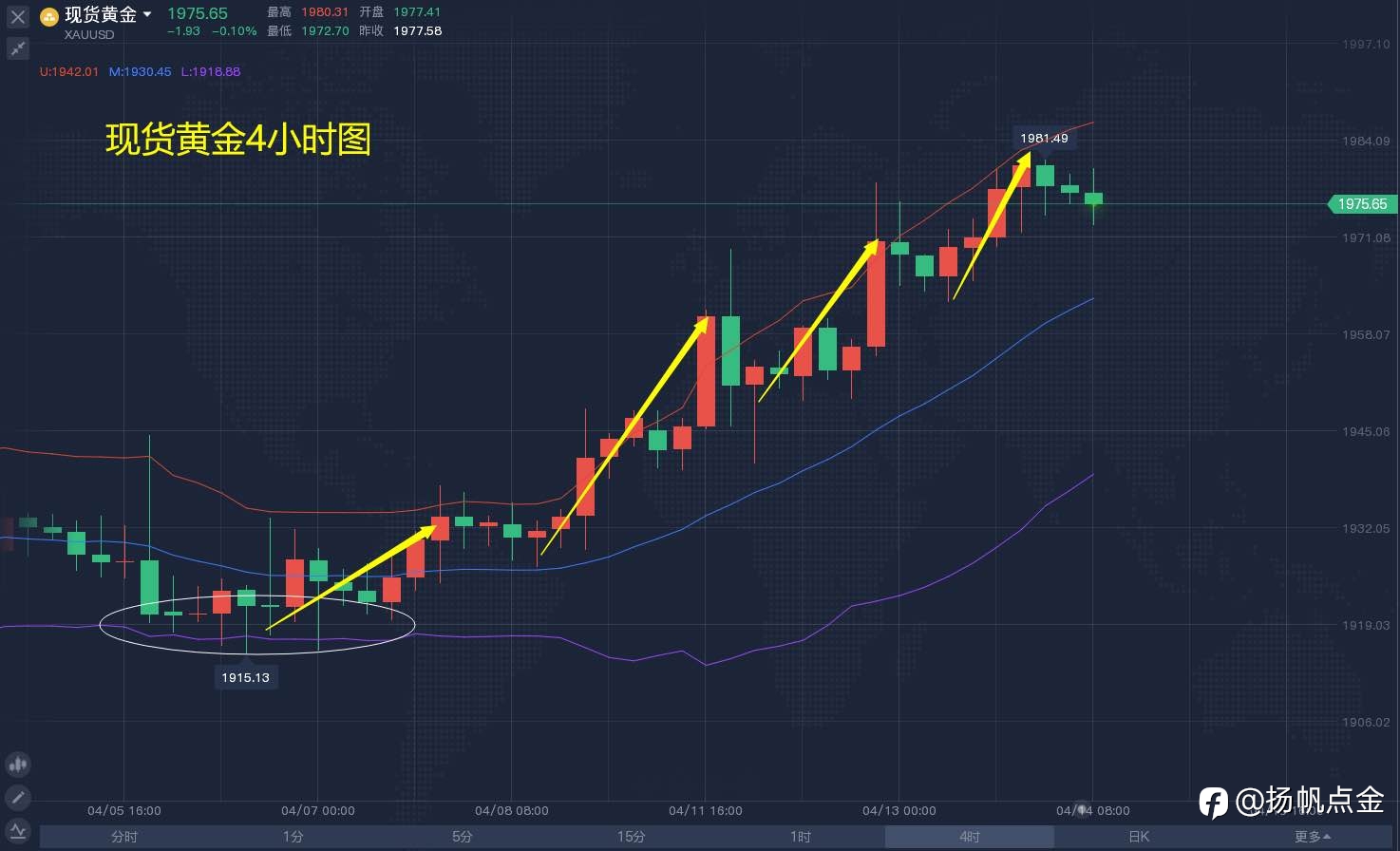现货黄金多单