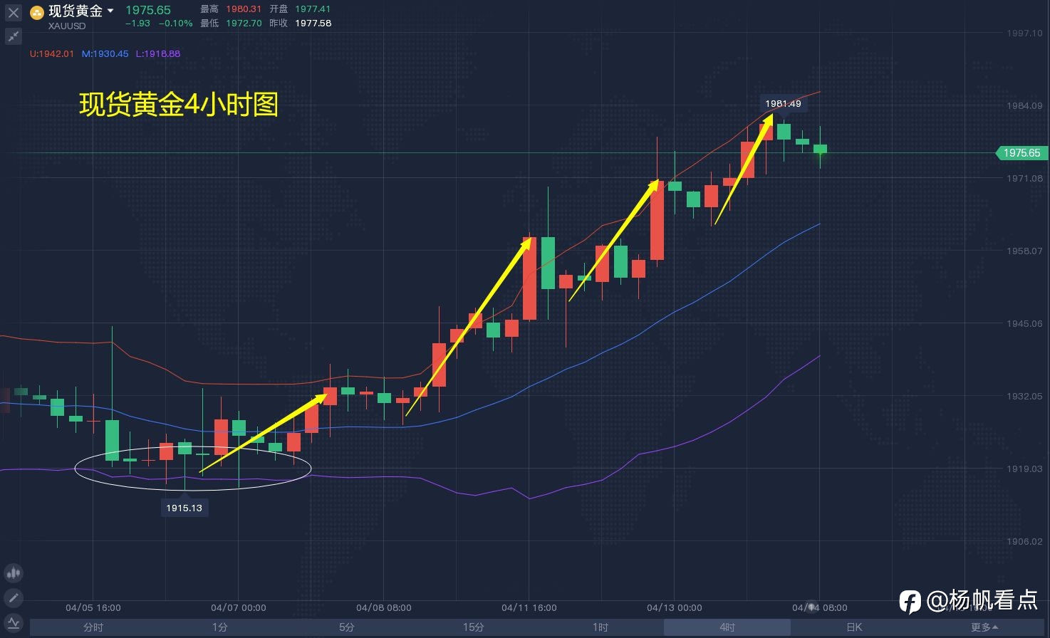 现货黄金多单