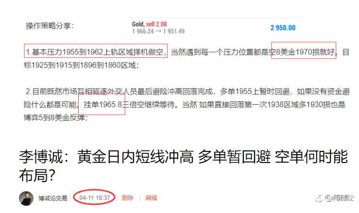 李博诚：坚定原则 不要被市场捉弄 空单策略完美获利！