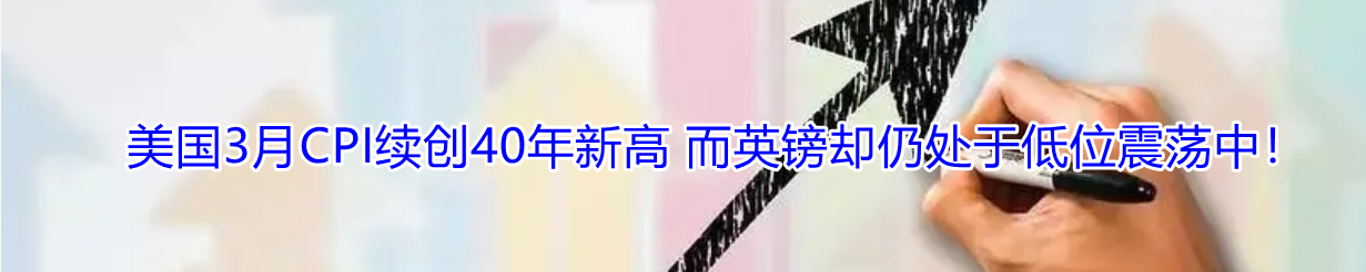 美国3月CPI续创40年新高 而英镑却仍处于低位震荡中!