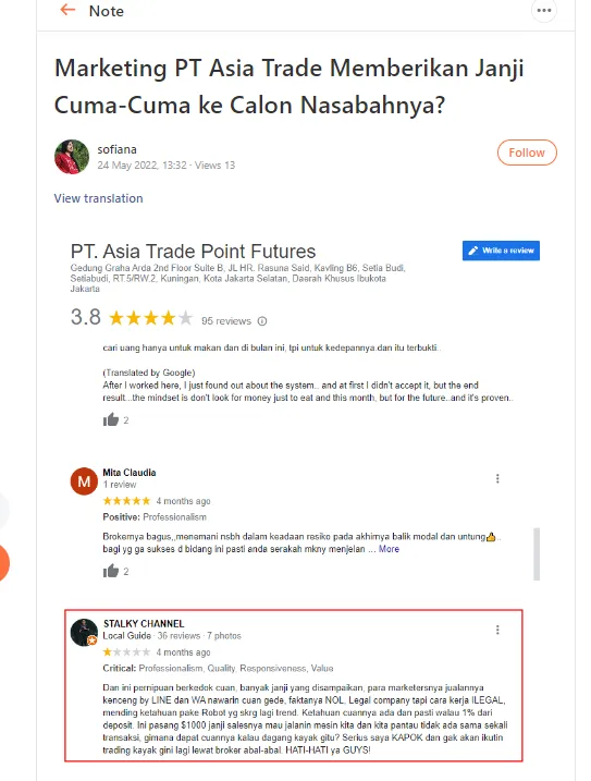 Hati-Hati Penipuan Mengatasnamakan AsiaTrade FX!!