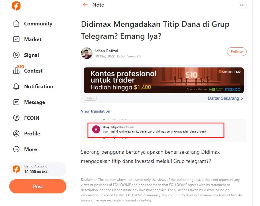 Titip Dana di DIDIMAX Berjangka? Emang Bisa?