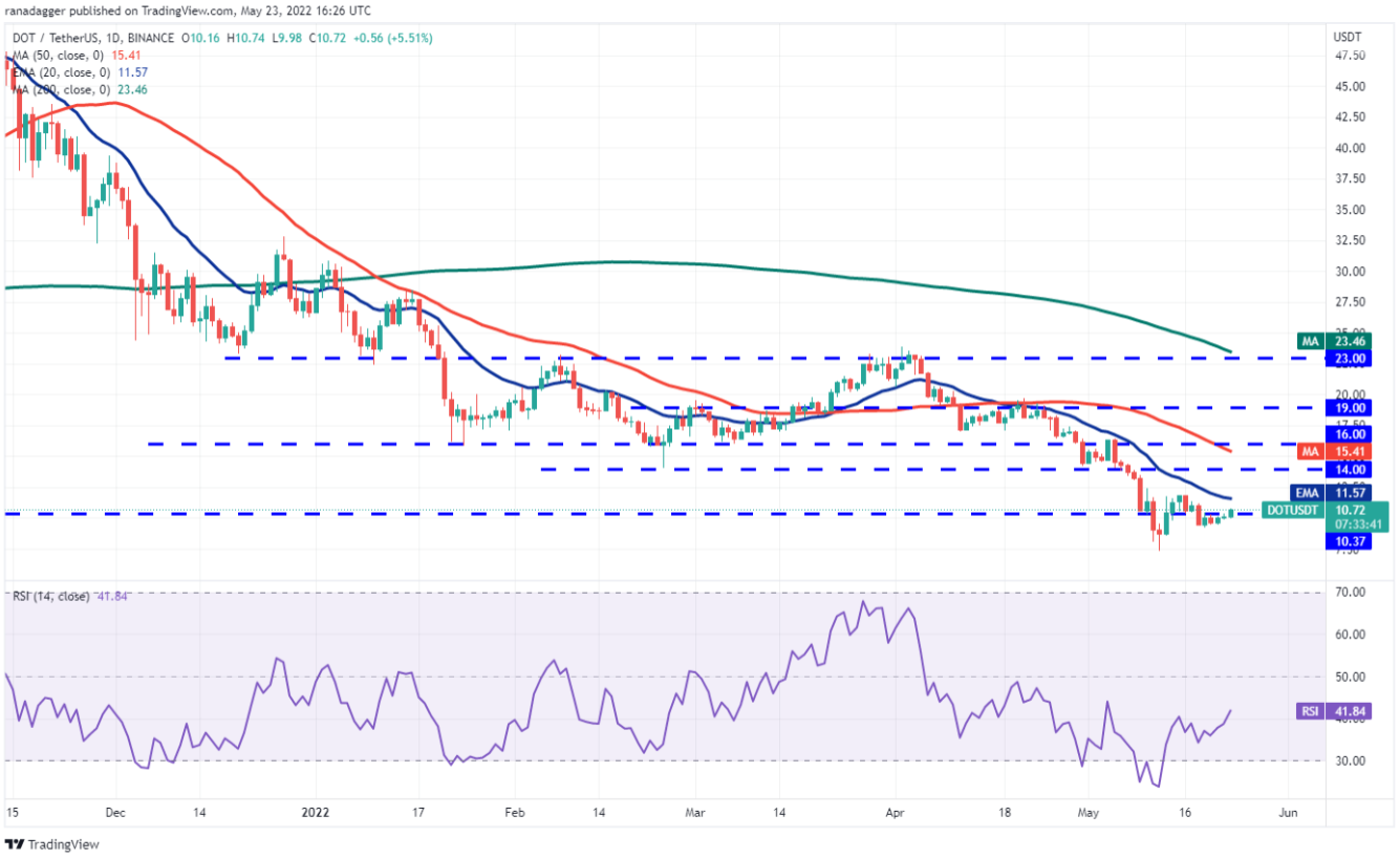 Phân tích kỹ thuật ngày 24 tháng 5: BTC, ETH, BNB, XRP, ADA, SOL, DOGE, DOT, AVAX, SHIB