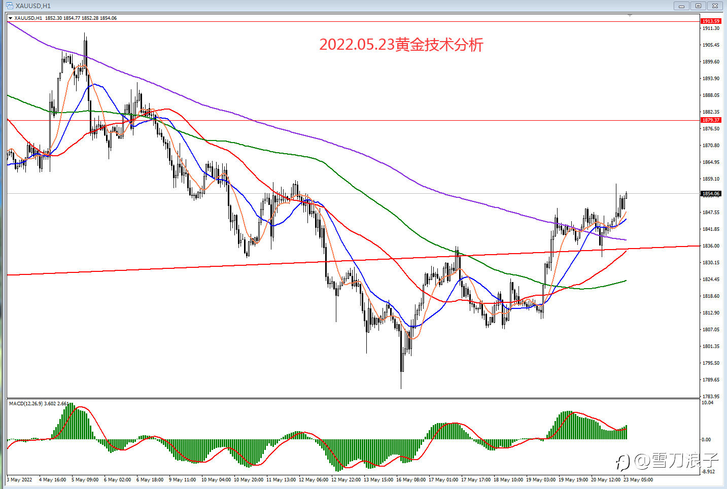 2022.05.23黄金技术分析