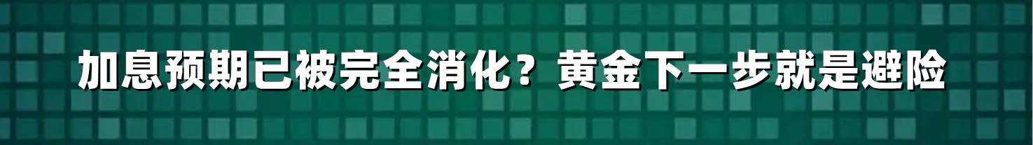 加息预期已被完全消化？黄金下一步就是避险