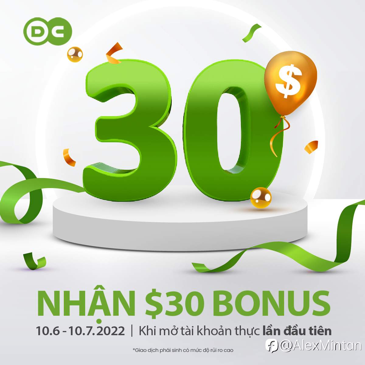 HOT HOT HOT! DCFX TẶNG 30$ CHÀO MỪNG