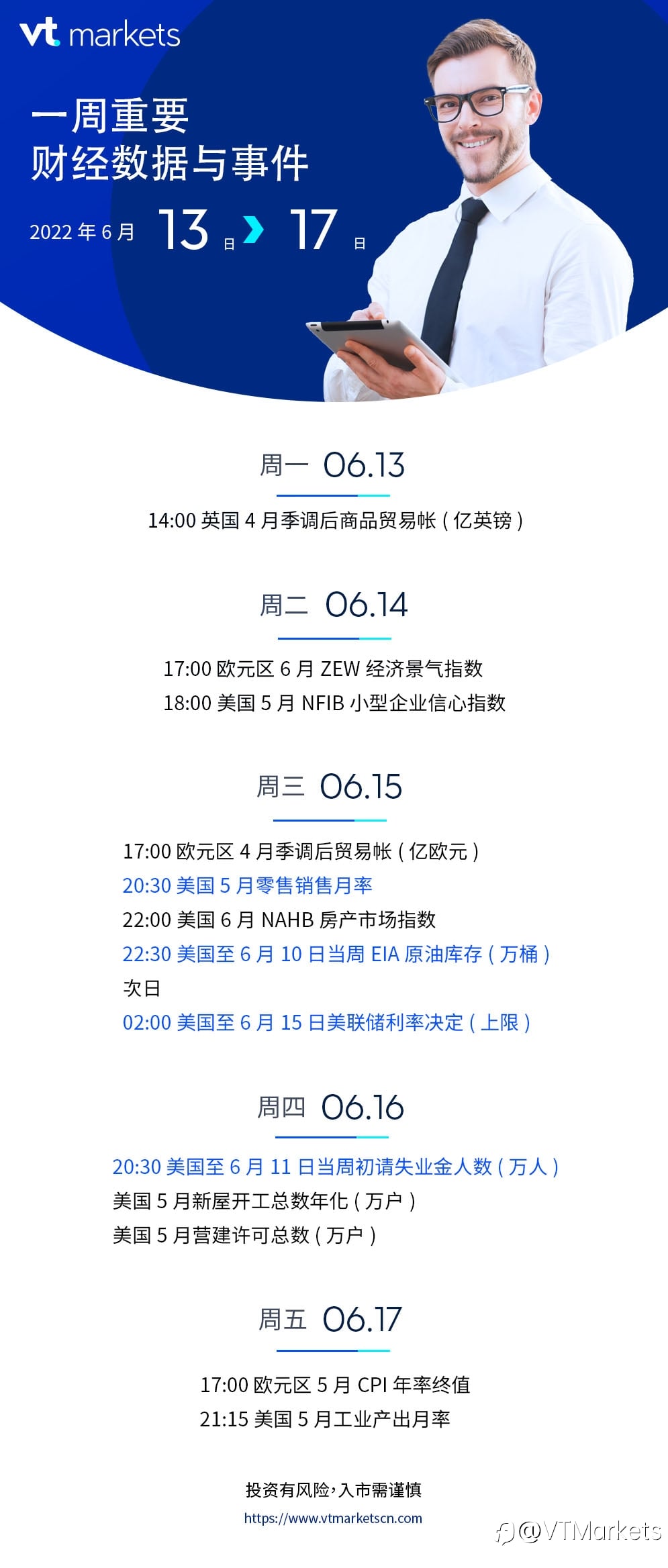 提前把握投资动向！6月13日-17日重要财经事件抢先看