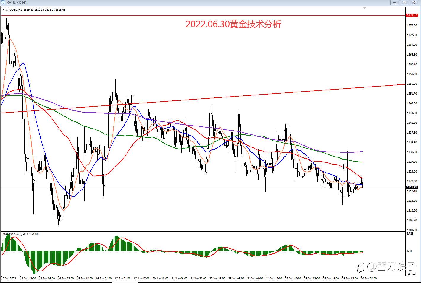 2022.06.30黄金技术分析