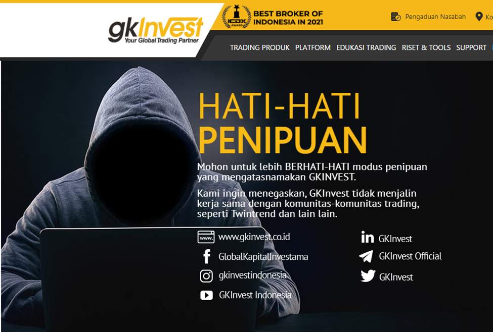 Klarifikasi Direktur Utama GKInvest Atas Terlibatnya Dugaan Penipuan dengan Twintrend