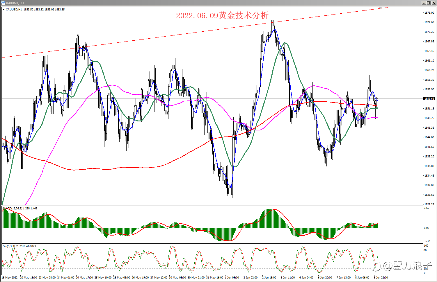 2022.06.09黄金技术分析