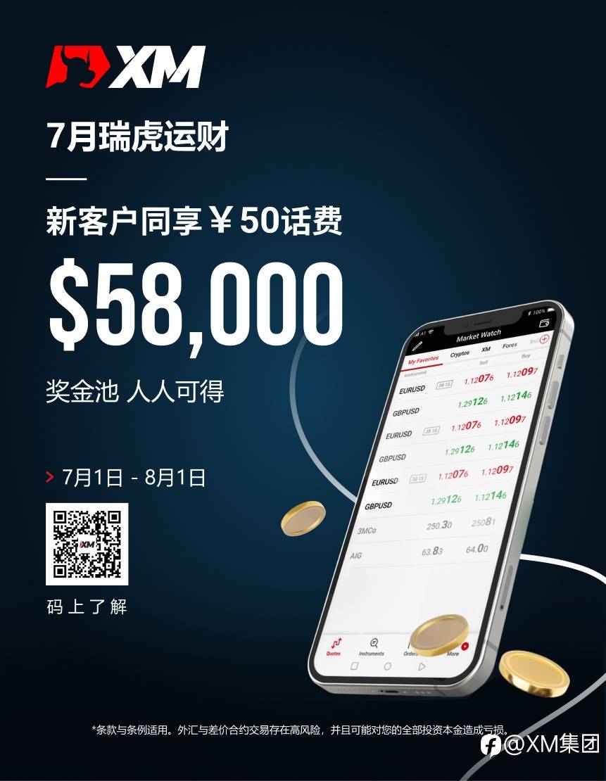 7月瑞虎运财,来XM瓜分$58,000,人人可得