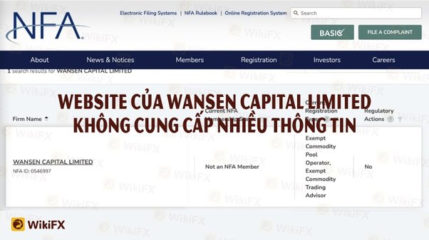 SÀN WANSEN CAPITAL LIMITED KHÔNG PHẢI MỘT SÀN MÔI GIỚI ĐÁNG TIN CẬY - WIKIFX