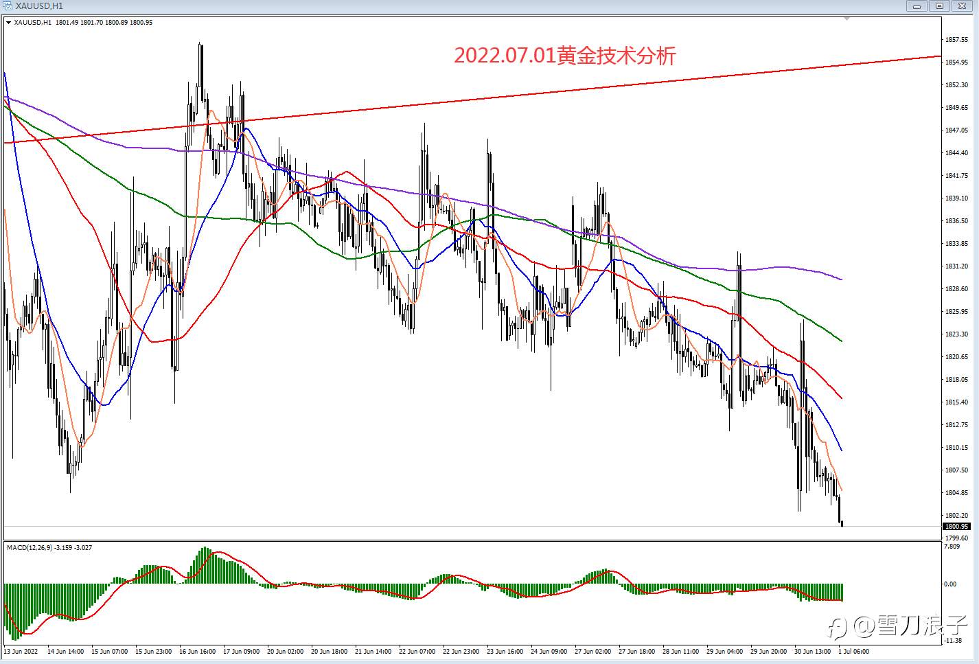 2022.07.01黄金技术分析