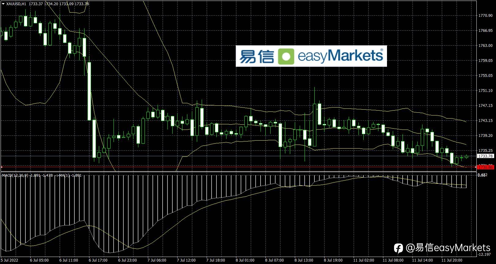 2022年7月12日 美元指数在美联储加息预期