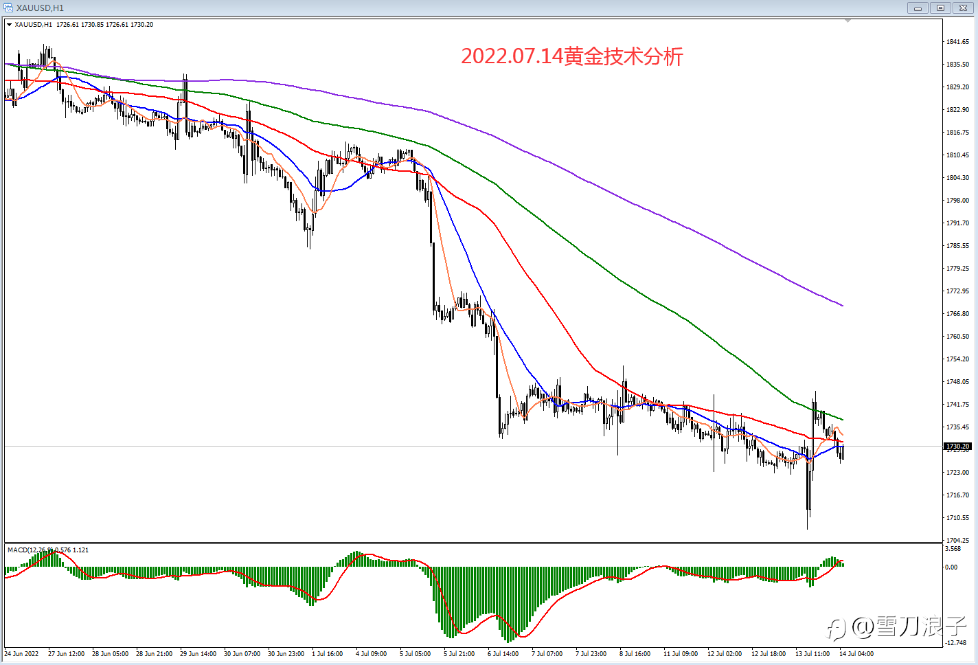 2022.07.14黄金技术分析