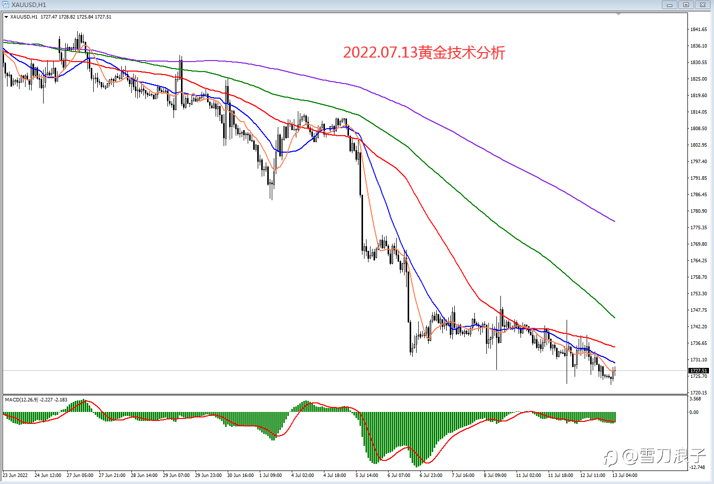 2022.07.13黄金技术分析