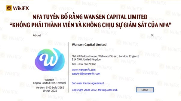 SÀN WANSEN CAPITAL LIMITED KHÔNG PHẢI MỘT SÀN MÔI GIỚI ĐÁNG TIN CẬY - WIKIFX
