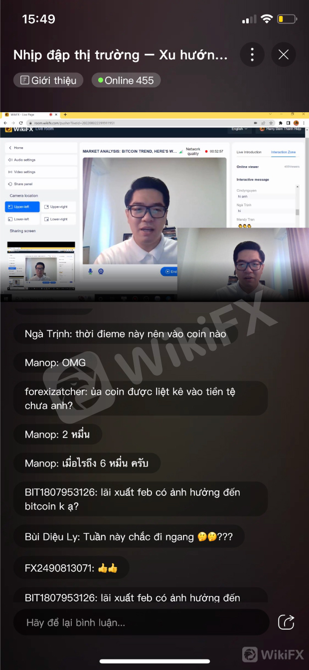 NHÌN LẠI 2 BUỔI LIVESTREAM TUẦN ĐẦU TIÊN TRÊN ỨNG DỤNG WIKIFX