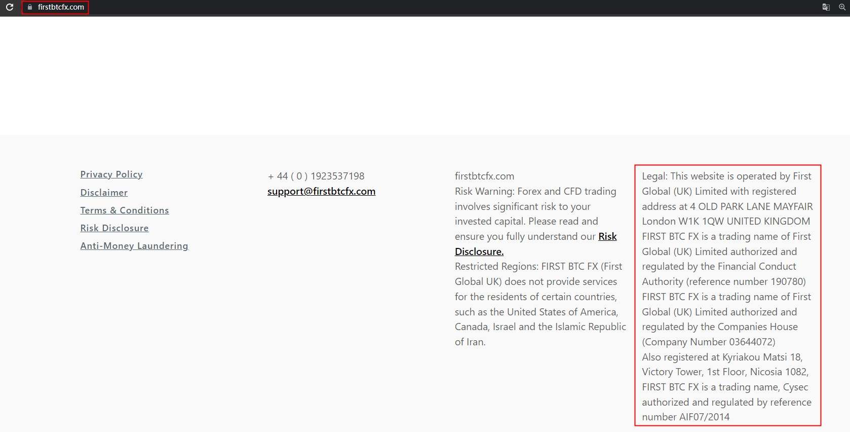 Scam Alert: Be Careful of the Warned FX Broker First BTC FX