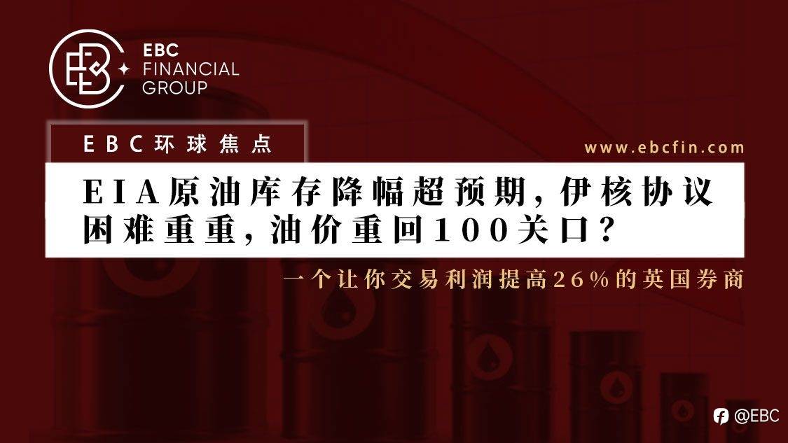 EBC环球焦点 | EIA原油库存降幅超预期，伊核协议困难重重，油价重回100关口？