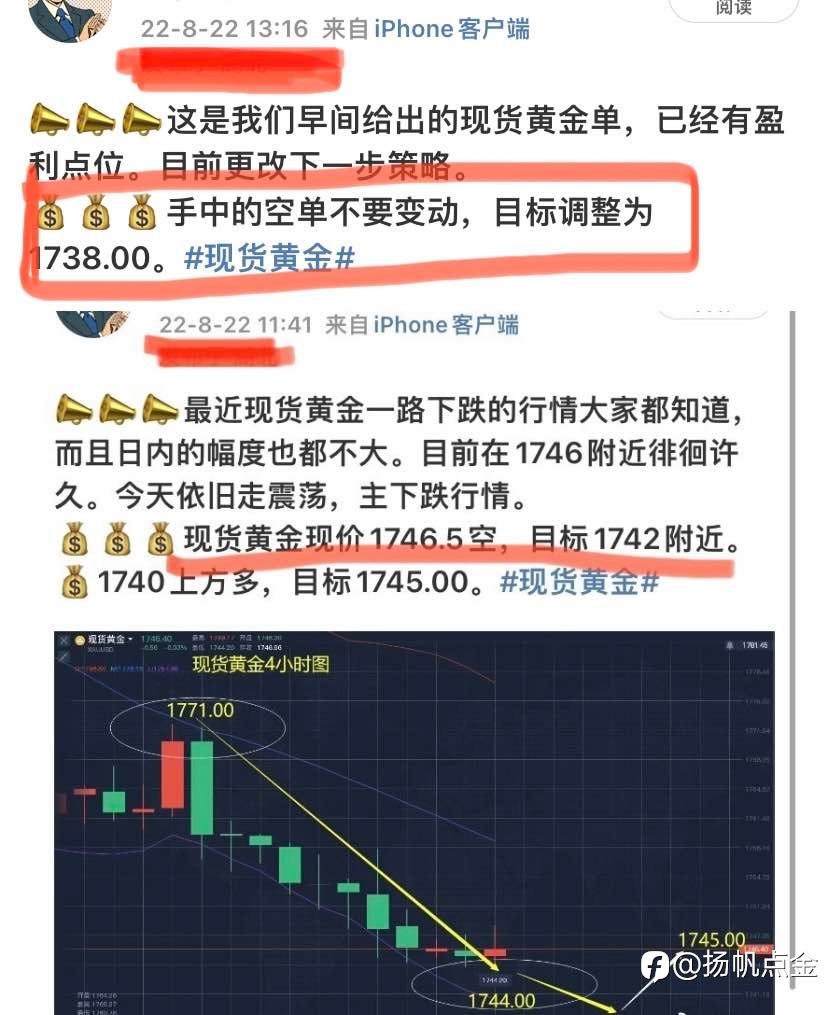 现货黄金盈利单