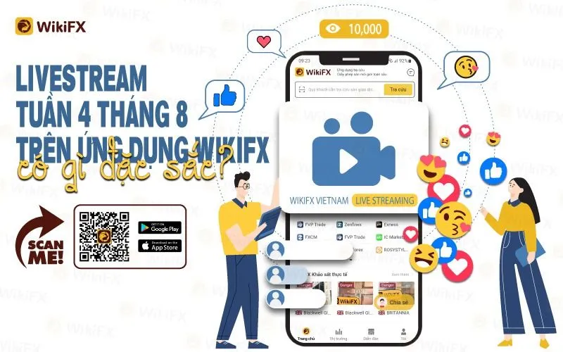 LIVESTREAM TUẦN 4 THÁNG 8 TRÊN ỨNG DỤNG WIKIFX CÓ GÌ ĐẶC SẮC?