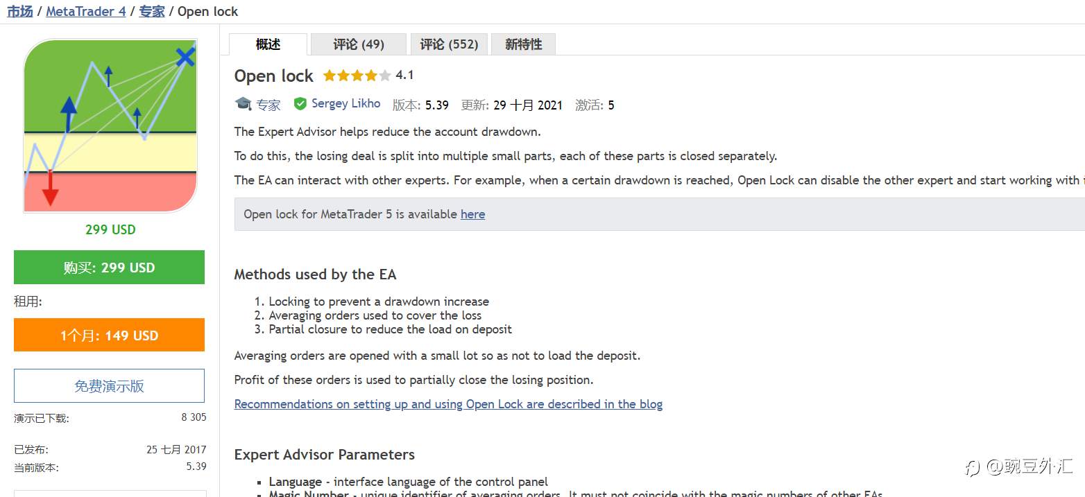 订阅优惠政策，送解套EA软件