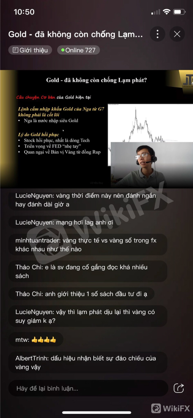 TÍNH NĂNG LIVESTREAM TRÊN ỨNG DỤNG WIKIFX NGÀY CÀNG THU HÚT NGƯỜI DÙNG