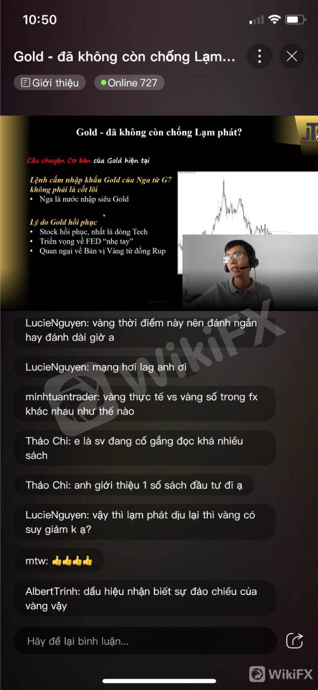 TÍNH NĂNG LIVESTREAM TRÊN ỨNG DỤNG WIKIFX NGÀY CÀNG THU HÚT NGƯỜI DÙNG