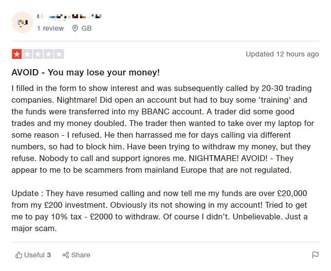 Negative Reviews: Regulators in Europe Warn the Fraudulent FX Broker BBanc